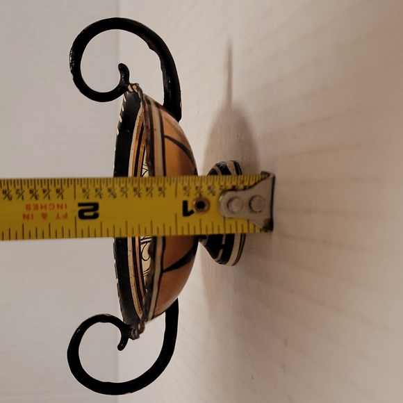 Vintage Hand Made Mini Copper Painted Dish with Handles - Picture 16 of 16